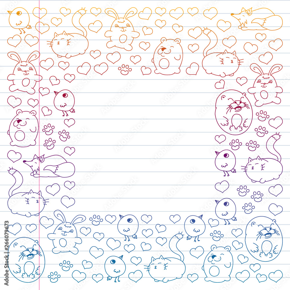 Vector set of beautiful round icons icons in doodle style. Painted, colorful, gradient on a piece of linear paper on white background. Vector set of beautiful round icons icons in doodle style. Painted, colorful, gradient on a piece of linear paper on white background.
