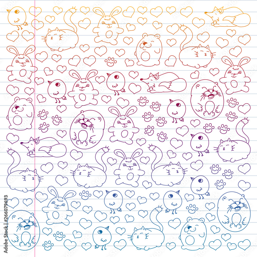 Vector set of beautiful round icons icons in doodle style. Painted, colorful, gradient on a piece of linear paper on white background. Vector set of beautiful round icons icons in doodle style. Painted, colorful, gradient on a piece of linear paper on white background.