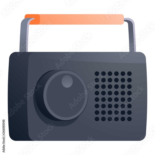 Portable radio icon. Cartoon of portable radio vector icon for web design isolated on white background