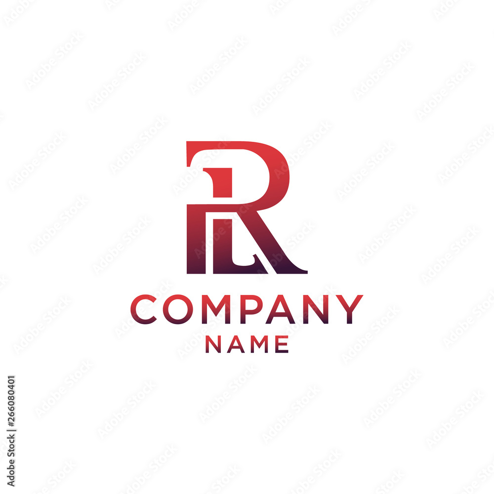 RL letter logo initial simple concept logo template Stock Vector ...