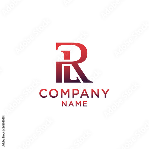 RL letter logo initial simple concept logo template