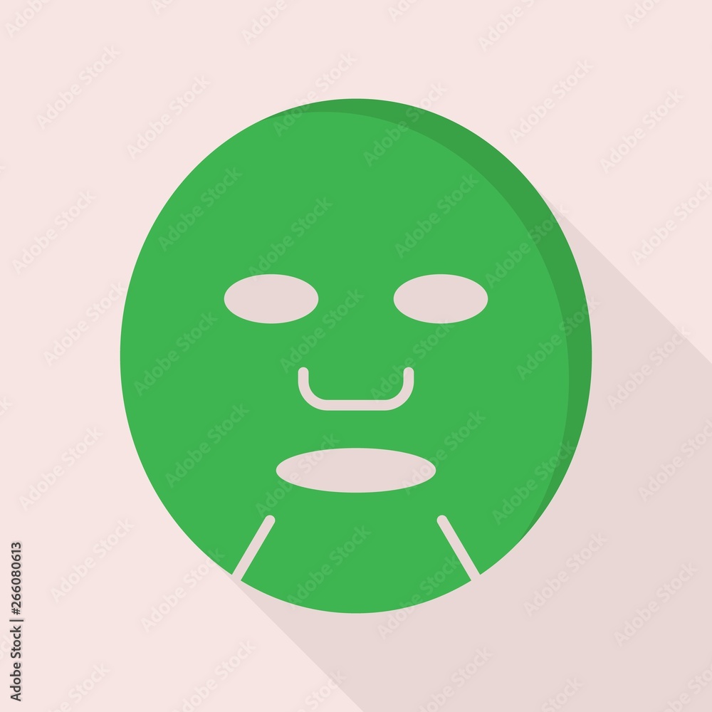Aloe vera mask icon. Flat illustration of aloe vera mask vector icon for web design Aloe vera mask icon. Flat illustration of aloe vera mask vector icon for web design