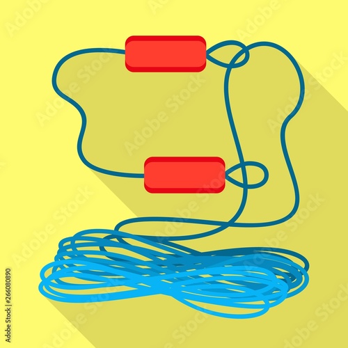 Rafting rope icon. Flat illustration of rafting rope vector icon for web design