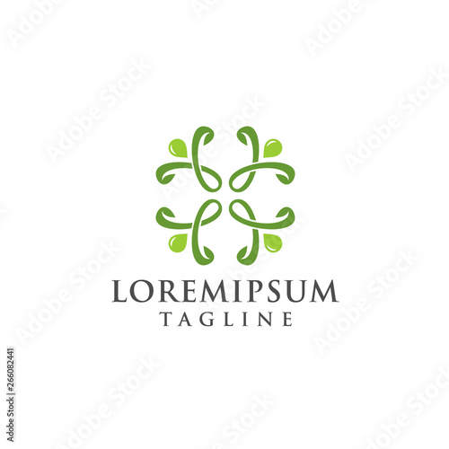 Abstract people group logotype for health care logo vector