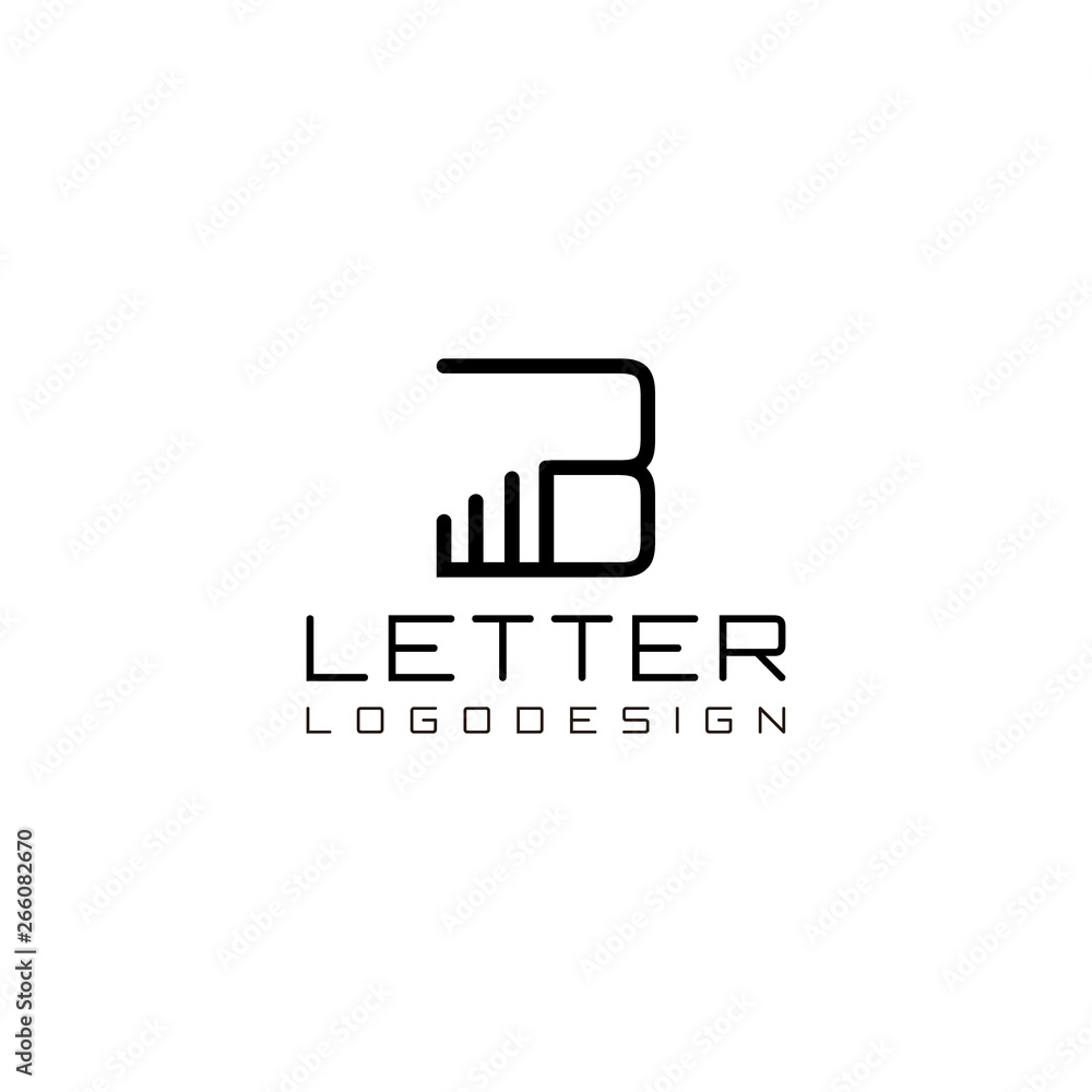 Letter B modern statistic logo design template Letter B modern statistic logo design template