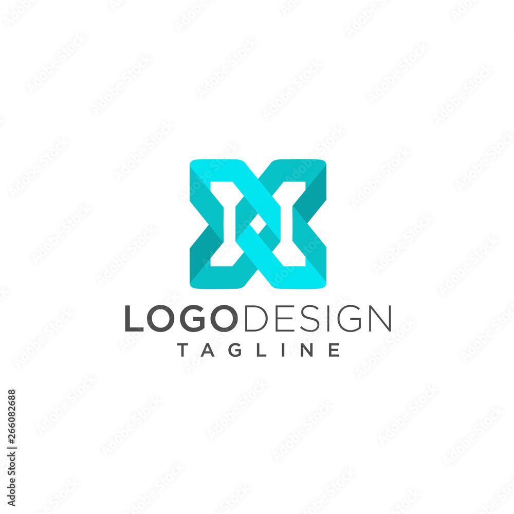 Letter X modern logo design template elements with geometric shape Letter X modern logo design template elements with geometric shape