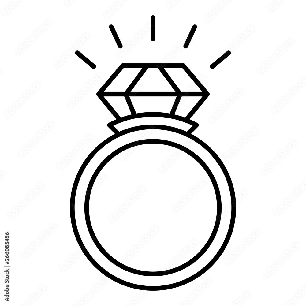 Wedding ring icon. Outline wedding ring vector icon for web design isolated on white background Wedding ring icon. Outline wedding ring vector icon for web design isolated on white background