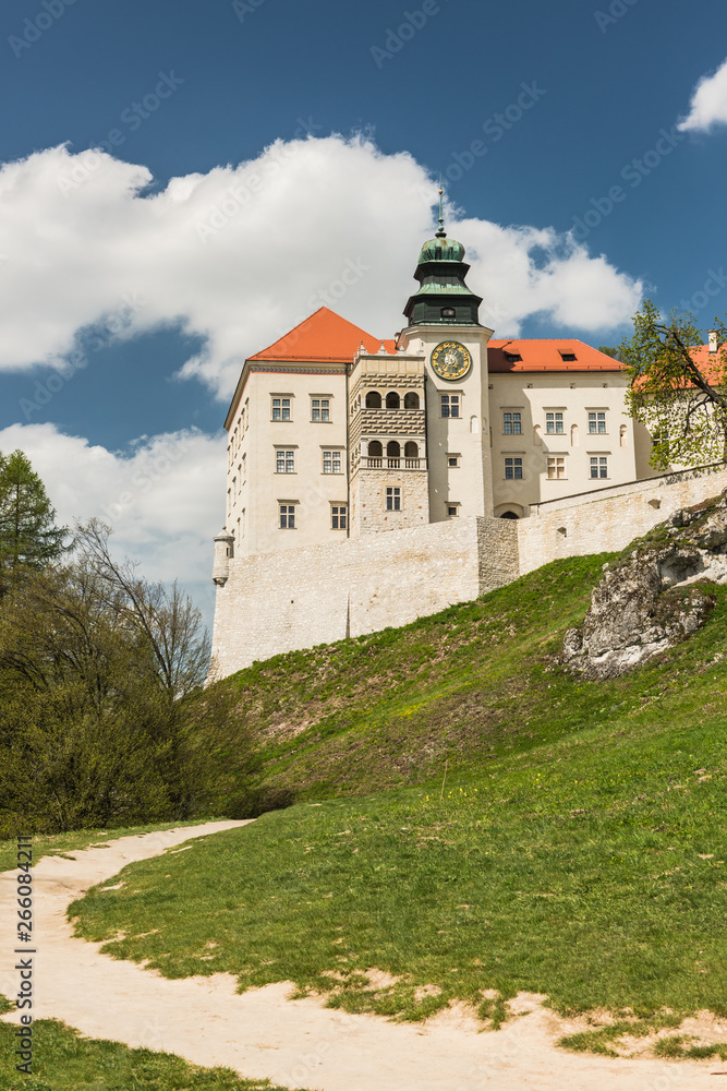 Historic castle Pieskowa Skala in Ojcow Park near Krakow in Poland