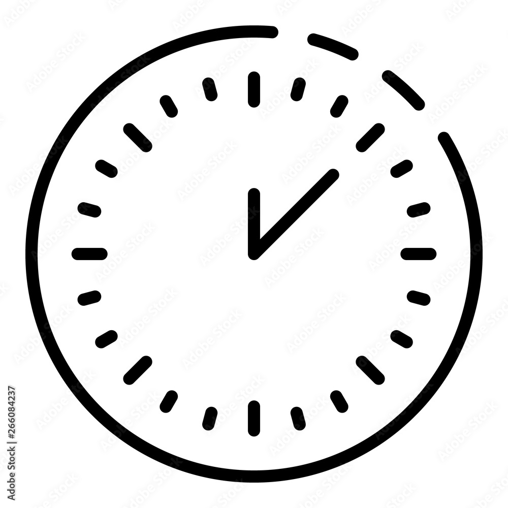 Import time icon. Outline import time vector icon for web design isolated on white background Import time icon. Outline import time vector icon for web design isolated on white background