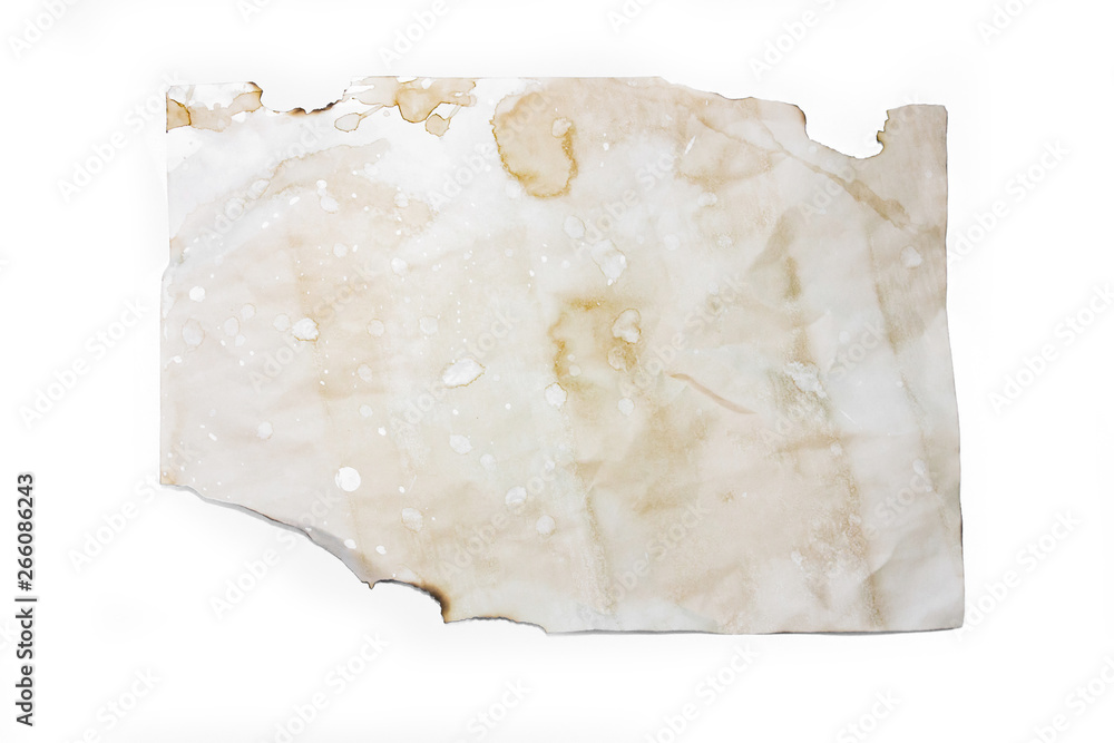 Obraz premium old paper texture isolated white background. retro concept. 