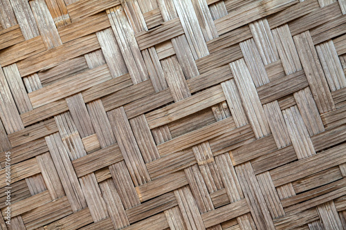Weave bamboo pattern background .