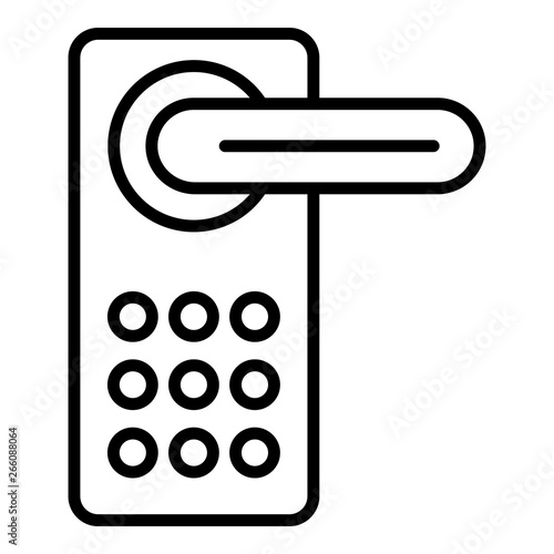 Wireless combination lock icon. Outline wireless combination lock vector icon for web design isolated on white background