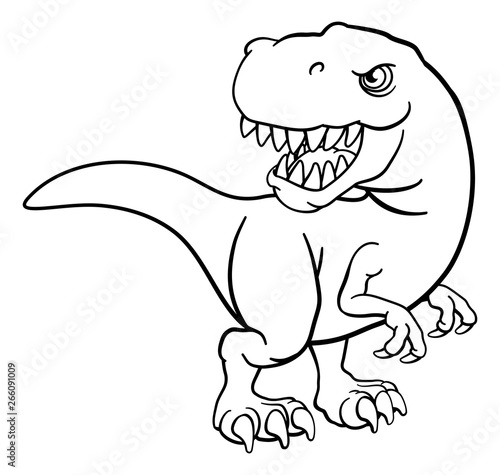 A T Rex Tyrannosaurus dinosaur cartoon character