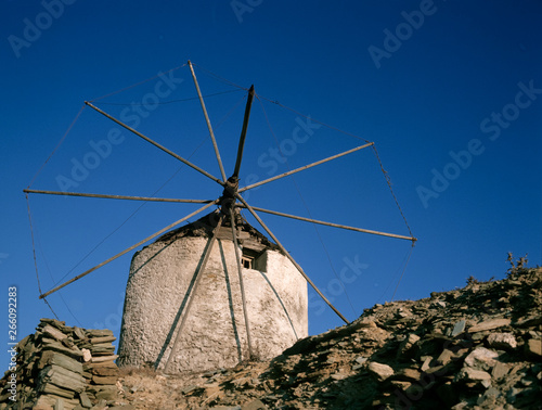 Alte WIndmühle auf Amorgos, Insel der Kykladen, Griechenland