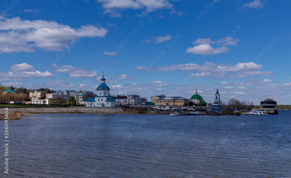 Old town of Cheboksary,shot on a clear spring day