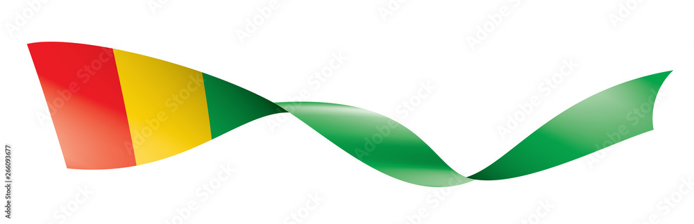 Fototapeta premium guinea flag, vector illustration on a white background