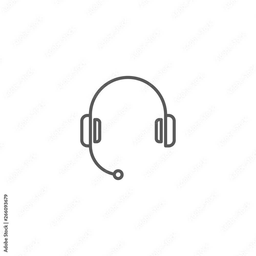 headset vector icon concept, isolated on white background headset vector icon concept, isolated on white background
