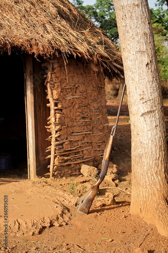 shoutgun at an old hut photo