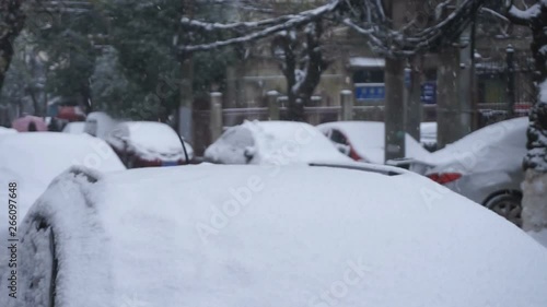 Wallpaper Mural City street snowing scene Torontodigital.ca