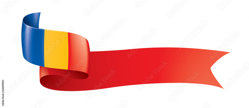 Chad flag, vector illustration on a white background. Chad flag, vector illustration on a white background.