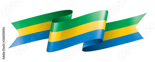 Gabon flag, vector illustration on a white background.