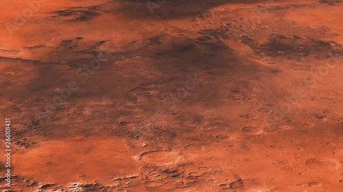 The travel of the camera on the surface of the mars in high quality.On beatiful relaxing Background.Space