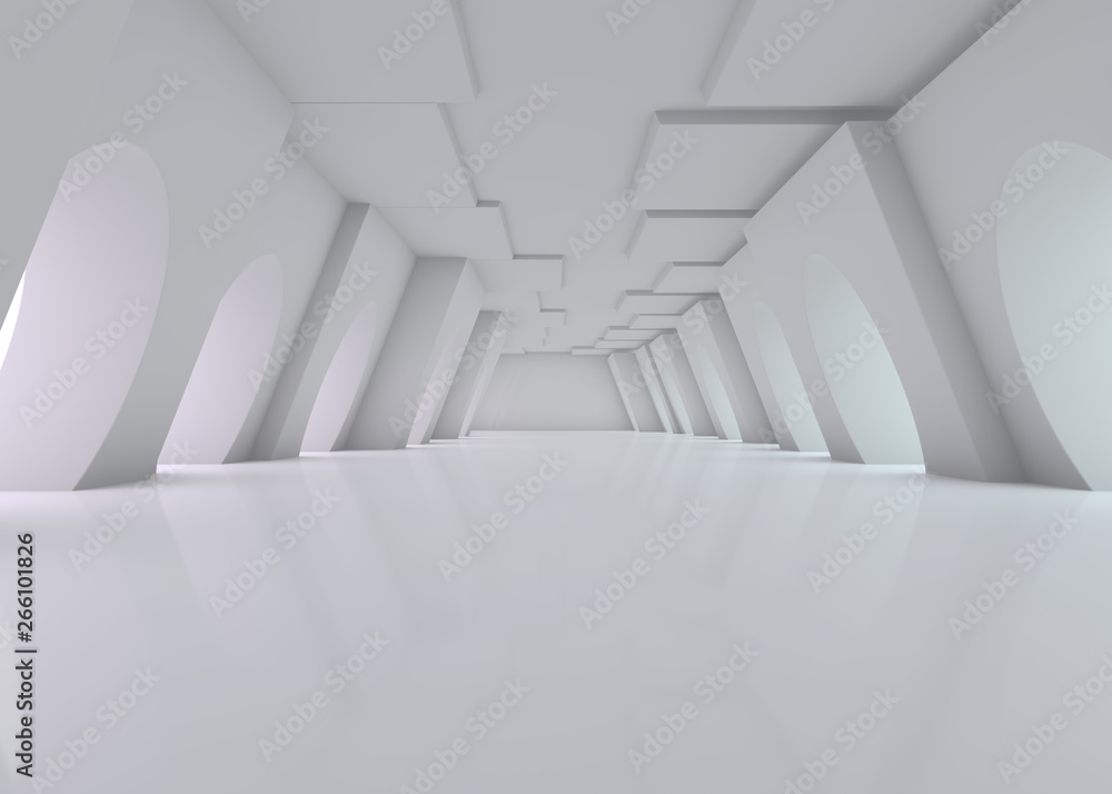 Abstract modern architecture background. 3D Abstract modern architecture background. 3D