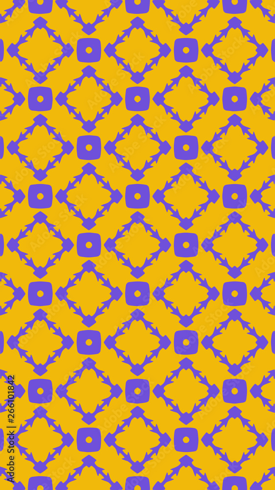 Ornate geometric pattern and two-tone abstract background