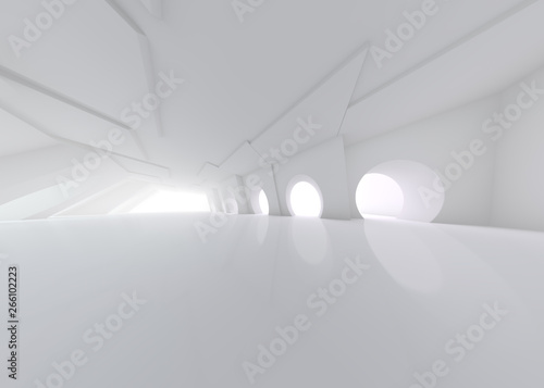 Abstract modern architecture background. 3D