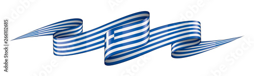 Greece flag, vector illustration on a white background.
