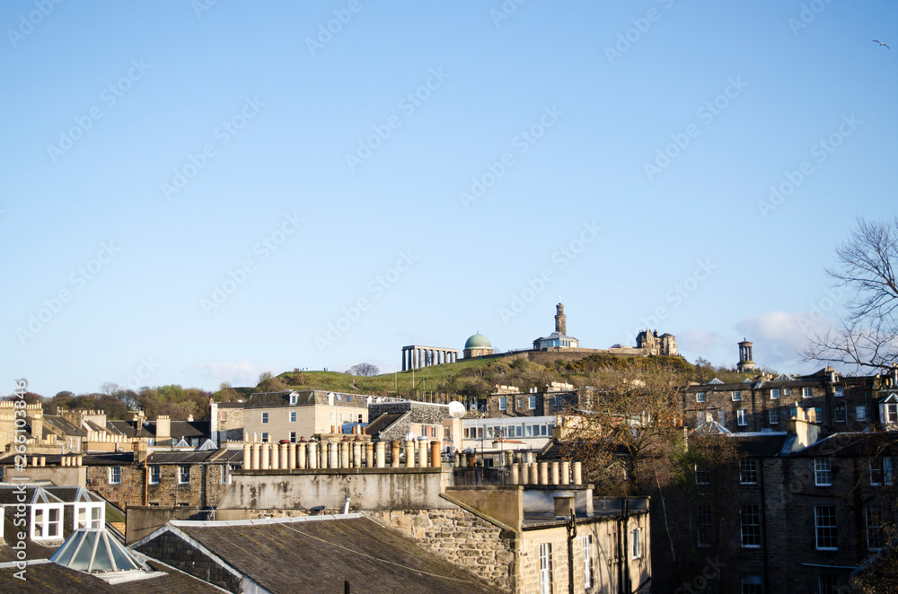 Rooftops and Monuments on Calton Hill, Edinburgh