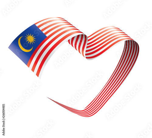 Malaysia flag, vector illustration on a white background.