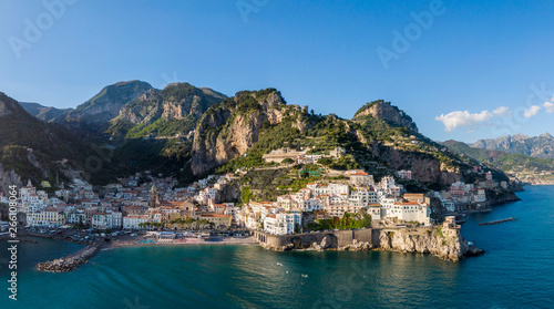 Aerial view of Amalfi town  Italy