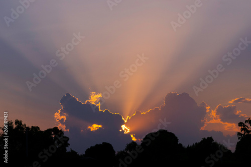 Sunset or Twilight sky with colorful and light.