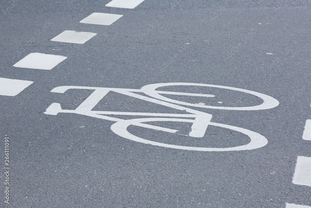 Fototapeta premium Cycling path in the city