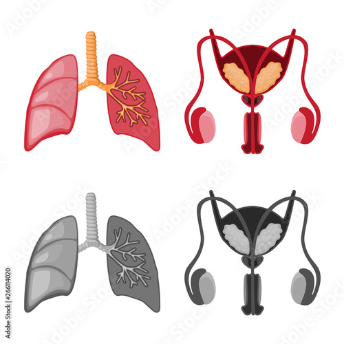 Vector design of biology and scientific symbol. Collection of biology and laboratory stock symbol for web.