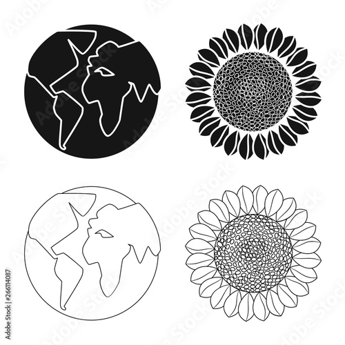 Vector illustration of innovation and technology  sign. Collection of innovation and nature  vector icon for stock.