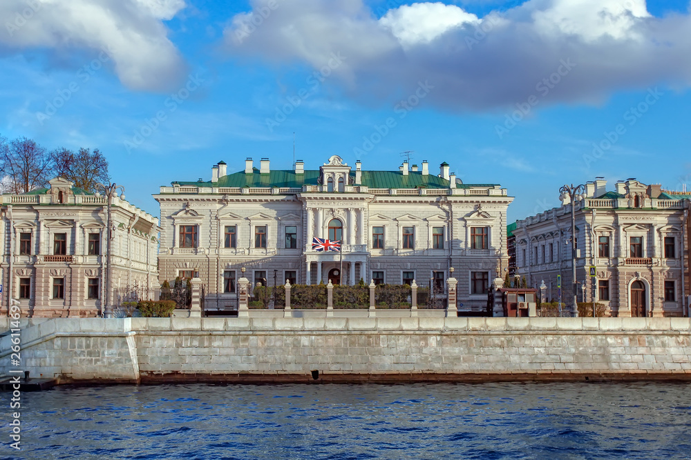  Ancient building - residence of the ambassador of Great Britain in center of Moscow