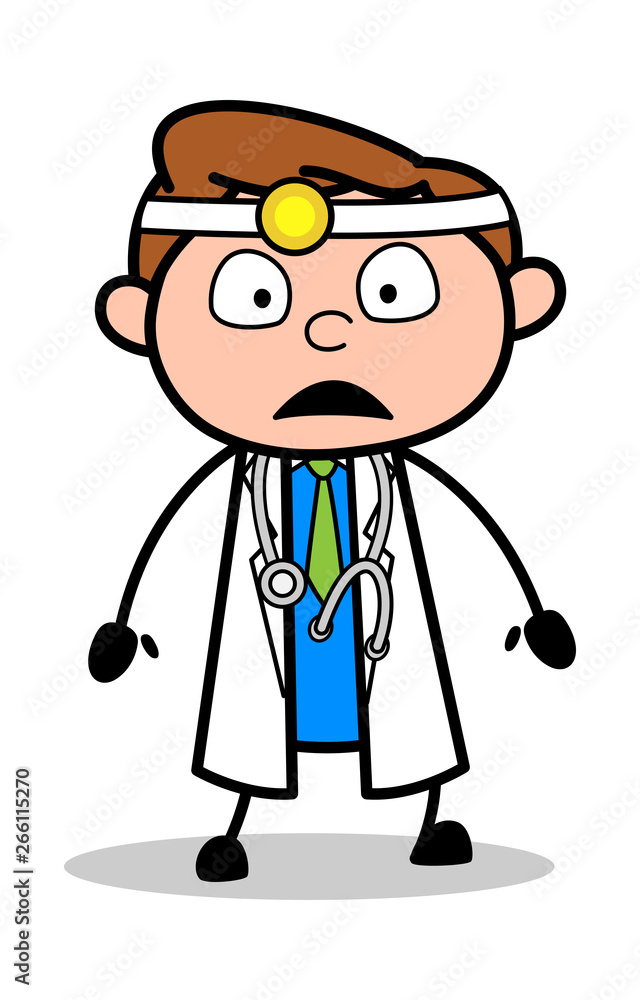 Stunned - Professional Cartoon Doctor Vector Illustration Stunned - Professional Cartoon Doctor Vector Illustration
