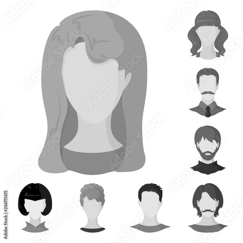Vector design of character and profile symbol. Collection of character and dummy stock symbol for web.