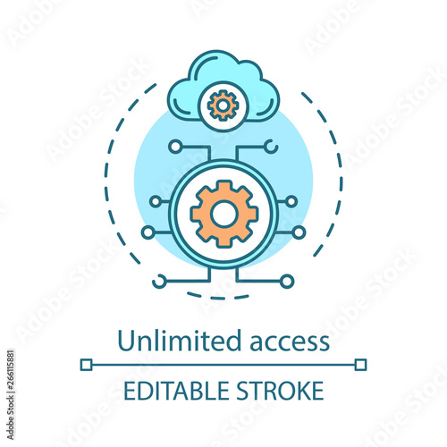 Unlimited access advantage concept icon