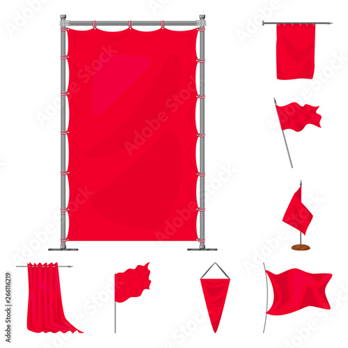 Isolated object of promotional  and textile  icon. Set of promotional  and white  stock symbol for web.