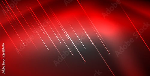 Neon glowing lines, magic energy space light concept, abstract background wallpaper design