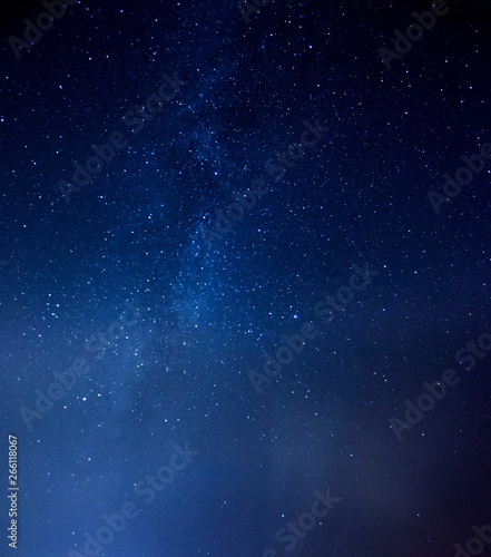 Starry sky universe background Galaxy of Milky Way, blue space background with stars, cosmos