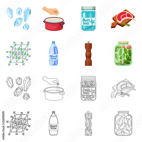 Vector illustration of cooking and sea symbol. Collection of cooking and baking   vector icon for stock.