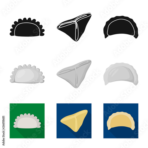 Isolated object of products  and cooking sign. Set of products  and appetizer vector icon for stock.