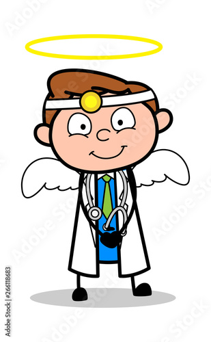 Angel - Professional Cartoon Doctor Vector Illustration