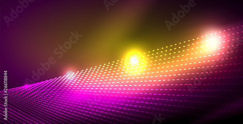 Shiny neon space background