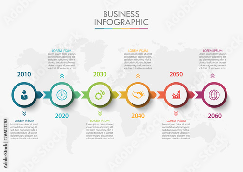 Business data visualization. timeline infographic icons designed for abstract background template milestone element modern diagram process technology digital marketing data presentation chart Vector