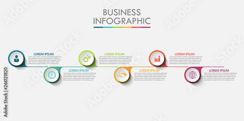 Business data visualization. timeline infographic icons designed for abstract background template milestone element modern diagram process technology digital marketing data presentation chart Vector